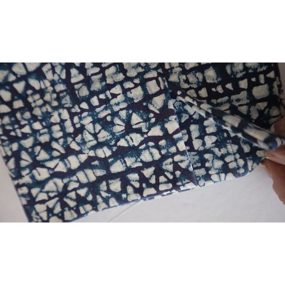 Tory Burch 11152205 Women's Sz L Blue Tribal Print Ponte Ankle Pants $250 - Picture 9 of 13